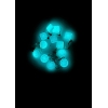 Fluorescencyjne kolczyki brokatowe - błękitne romby